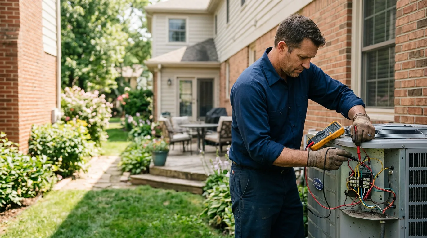 HVAC technician working near Blanchard, ND